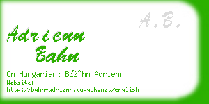 adrienn bahn business card